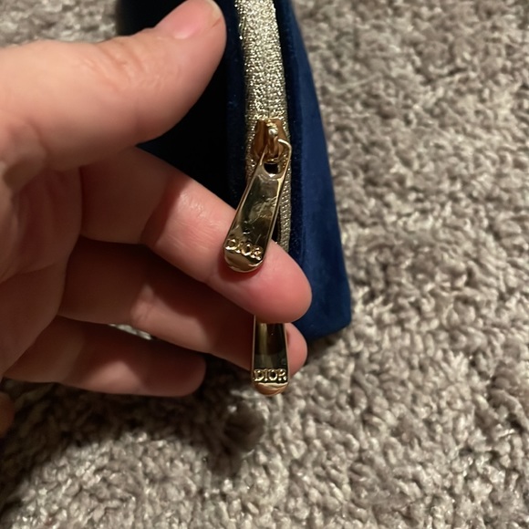 CHRISTIAN DIOR blue cosmetic pouch CD - Picture 2 of 4